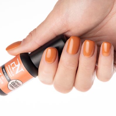 orange semi permanent gel nails